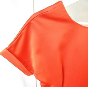 🍁Orange Peel Satin Dress by Zaful